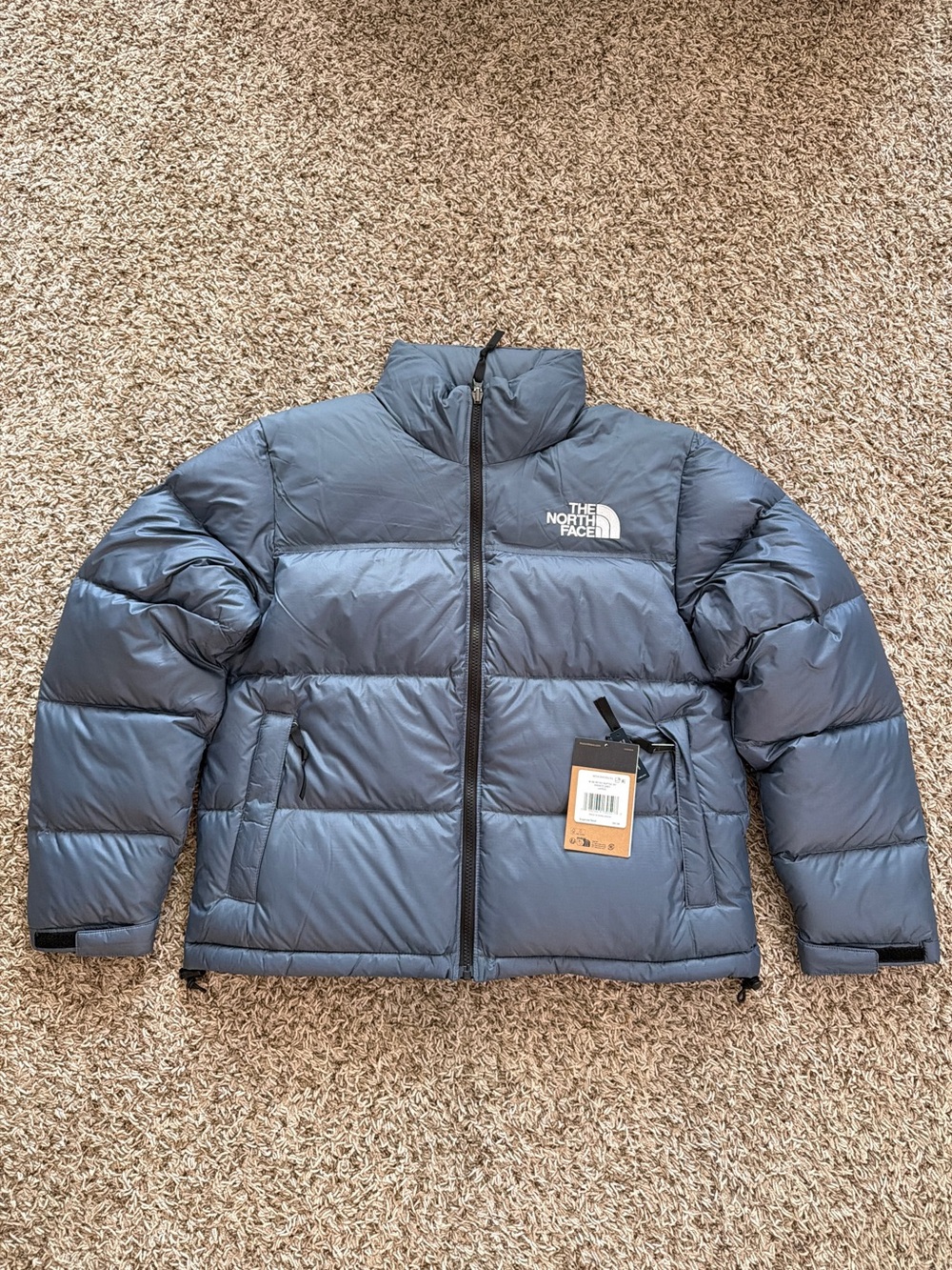 The North Face '96 Retro Nuptse Goose Down Jacket In GRANITE GREY Women's Size L - Picture 2 of 6